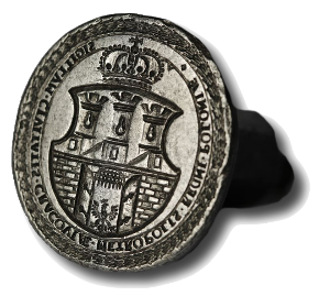 Seal stamp of Cracow from 1661